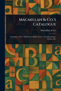 Macmillan & Co.'s Catalogue - 9781023348997