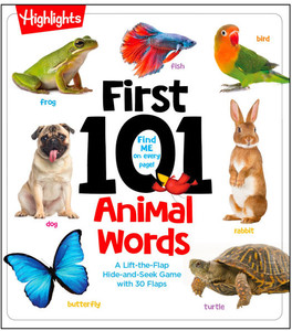 First 101 Animal Words: First Words Animal Board Book, Learning to Talk Baby Book for Essential Early Language Learning