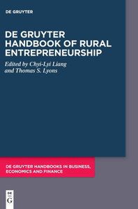 de Gruyter Handbook of Rural Entrepreneurship de Gruyter Handbook of Rural Entrepreneurship