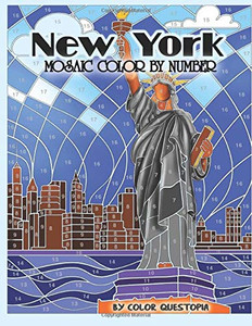 New York Mosaic Color By Number: Coloring Book for Adults (Fun Adult Color By Number Coloring)