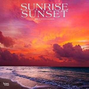 Sunrise Sunset 2026 12 X 24 Inch (Hanging) Monthly Square Wall Calendar Plastic-Free