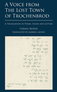 A Voice from the Lost Town of Trochenbrod: A Translation of Poems, Essays and Letters by Yisrael Beider - (Paperback or Softback) A Voice from the Lost Town of Trochenbrod: A Translation of Poems, Essays and Letters by Yisrael Beider - (Paperback or Softback)