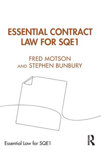 Essential Contract Law for SQE1 - (Paperback or Softback) Essential Contract Law for SQE1 - (Paperback or Softback)
