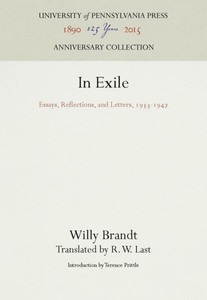 In Exile: Essays, Reflections, and Letters, 1933-1947