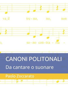 Canoni Politonali: Da cantare o suonare