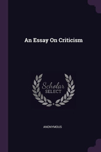 An Essay On Criticism