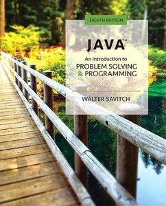 Java: An Introduction To Problem Solving And Programming Java: An Introduction To Problem Solving And Programming