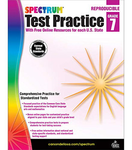 Spectrum Grade 7 Test Practice Workbook?çö7Th Grade Math And English Language Arts Reproducible, Practice For Standardized Tests With Answer Key (160 Pgs)