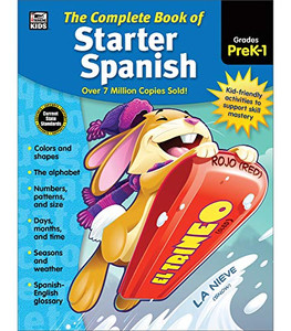 Carson Dellosa Complete Book Of Starter Spanish Workbook For Kids?çöprek-Grade 1 Colors, Shapes, Alphabet, Numbers, Seasons, Weather, Sight Words Practice (416 Pgs)