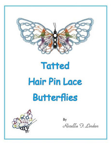 Tatted Hair Pin Lace Butterflies