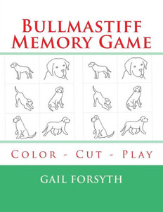 Bullmastiff Memory Game: Color - Cut - Play