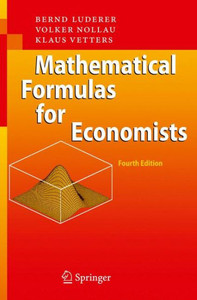 Mathematical Formulas for Economists