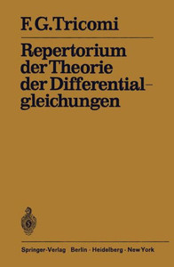 Repertorium Der Theorie Der Differentialgleichungen