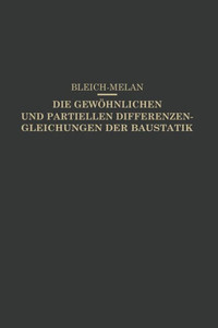 Die GewÃ¶hnlichen Und Partiellen Differenzengleichungen Der Baustatik