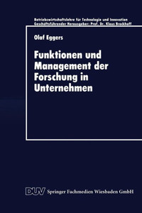 Funktionen Und Management Der Forschung in Unternehmen