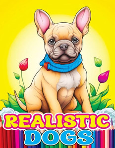 Realistic Dog: A Coloring Book of Adorable and Lovable Dog Breeds - Chihuahua, French Bulldog, Dachshund for Stress Relief & Relaxati