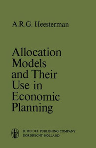 Allocation Models and Their Use in Economic Planning