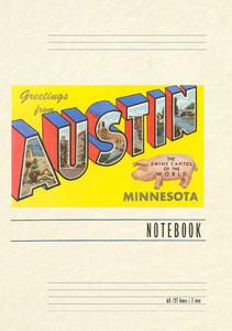 Vintage Lined Notebook Greetings from Austin
