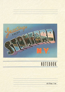 Vintage Lined Notebook Greetings from Stamford, New York