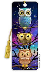 Royce 3D Bookmark - Moonlit Owls