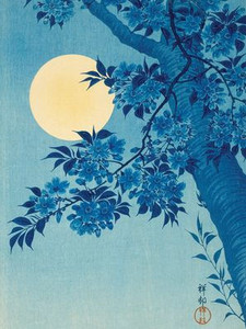 Blossoming Cherry on a Moonlit Night Journal (Deluxe Binding with Gold Gilded Pages)