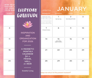 Everyday Gratitude Magnetic Wall Calendar 2026: A Magnetic Monthly Calendar for a Fridge, Wall, or Desk
