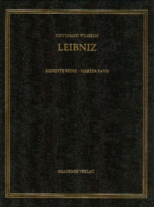 Gottfried Wilhelm Leibniz. SÃ¤mtliche Schriften und Briefe, BAND 4, 1670-1673. Infinitesimalmathematik