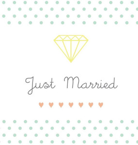 Just Married: Gästebuch Hochzeit mit liebevollem Design / Hochwertiges Hardcover / 100 weiße Seiten / 21 x 21 cm / Hochzeitsgästebuc