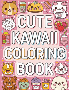 Cute Kawaii Coloring Book for Kids: Kawaii Coloring Book for Children, Kawaii Coloring Pages Large Print
