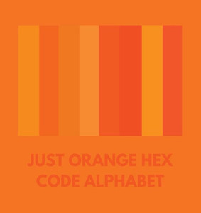 Just Orange Hex Code Alphabet