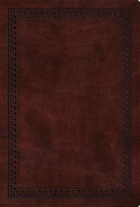 ESV Large Print Compact Bible, Red Letter (Trutone, Mahogany, Border Design)