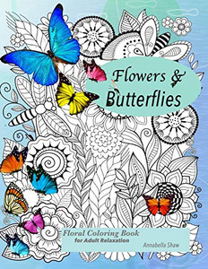 Simple Design Coloring books for adults relaxation: Flower, Floral