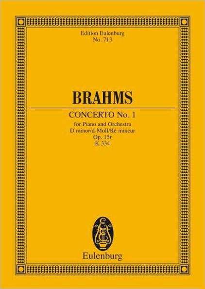 Brahms: Concerto No. 1: For Piano and Orchestra