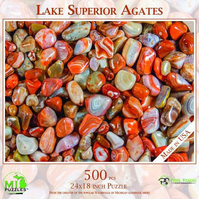 Lake Superior Agates - 500 Piece Jigsaw Puzzle