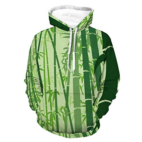 Mens Womens Sturdy Hoodies 3D Printed Unisex Long Sleeve Hooded Sweatshirts Bamboo Background Pattern Outdoor Outfit for Sports Party