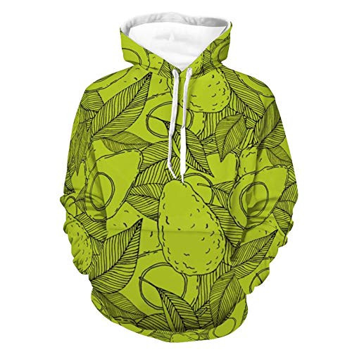 Unisex Women Men Hoodies Long Sleeve Stretchy Hoodies and Sweatshirts Avocado Pattern (2) Pattern Autumn Outfit for Daily Wear