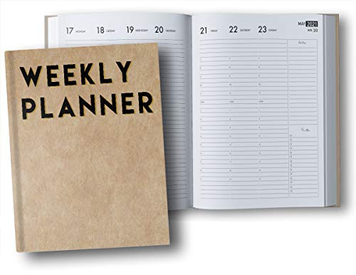 Vertical Weekly Planner 2020-2021: 18 Month Hardcover Weekly, Monthly & Yearly Planner 2020 2021 | 8.25" x 10.75" July 2020 - December 2021 | 2 Pages per Week | 1 Column per Day | Hourly Increments