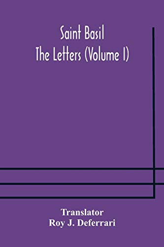Saint Basil The Letters (Volume I) - Paperback