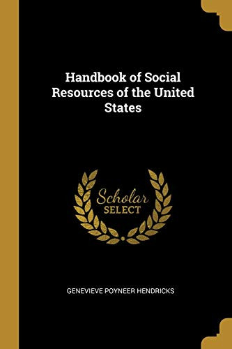 Handbook of Social Resources of the United States - Paperback