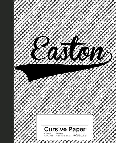 Cursive Paper: Easton Notebook (Weezag Cursive Paper Notebook)