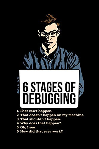 6 Stages Of Debugging: 120 Pages I 6X9 I Karo I Funny Pickleball Gifts For Sport Enthusiasts