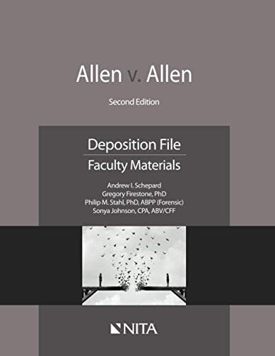 Allen V. Allen: Deposition File, Faculty Materials (Nita)