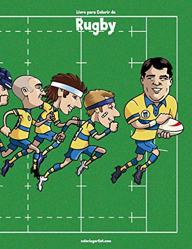 Livro Para Colorir De Rugby (Portuguese Edition)
