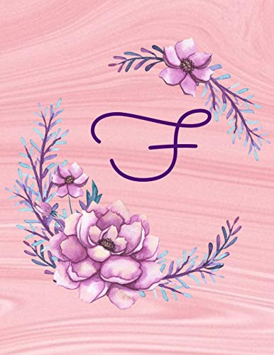 F: Monogrammed Large Print Sudoku Puzzles Activity Book - Game Instructions And Answer Key - Perfect Gift For Women, Teens, Retirees