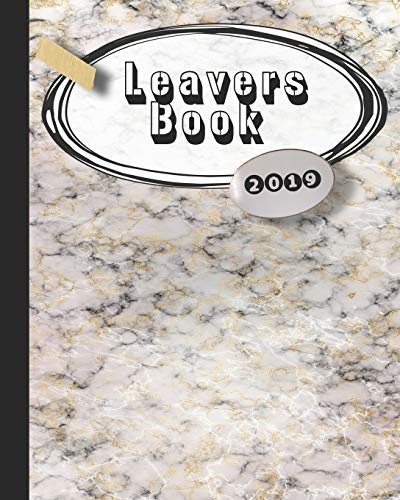 Leavers Book: Yearbook, Autograph And Memory Book For End Of Year Celebrations And Memories For School Leavers - Cream Gold Silver And Black Marble Effect Cover Design