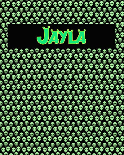120 Page Handwriting Practice Book With Green Alien Cover Jayla: Primary Grades Handwriting Book