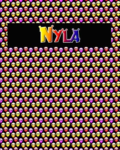 120 Page Handwriting Practice Book With Colorful Alien Cover Nyla: Primary Grades Handwriting Book