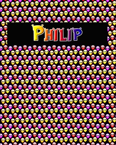 120 Page Handwriting Practice Book With Colorful Alien Cover Philip: Primary Grades Handwriting Book