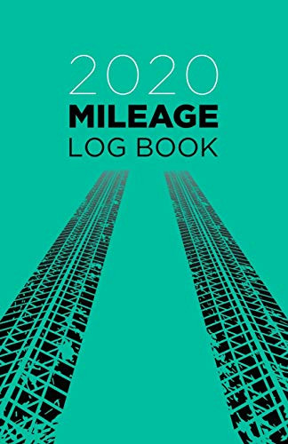 Mileage Log Book: Notebook And Tracker: Keep A Record Of Your Vehicle Miles For Bookkeeping, Business, Expenses: Mint Green Tire Pattern Design