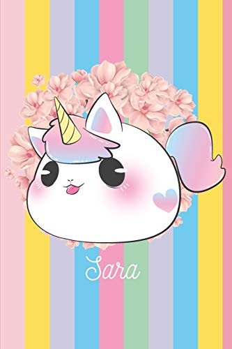 Sara: Licorne Et Chevaux: Personalisé Carnet De Notes Cadeau Ligné Pour Les Filles Et Étudiantes (French Edition)